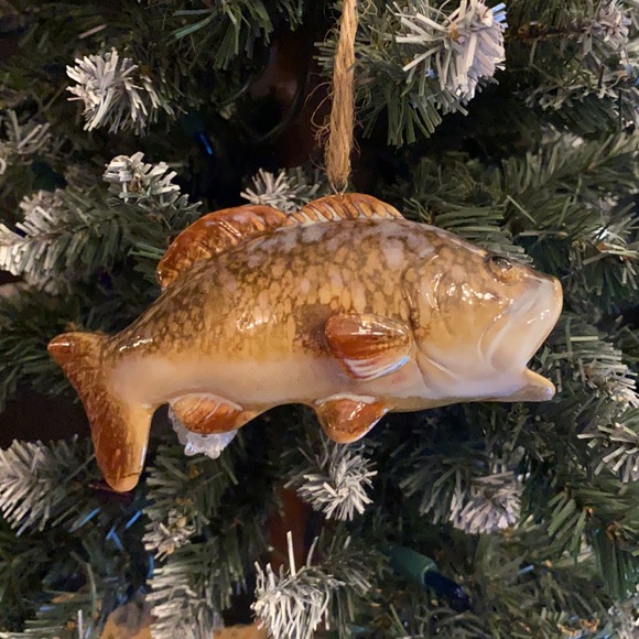 Ceramic Bass fish ornament - Picture 2 of 2
